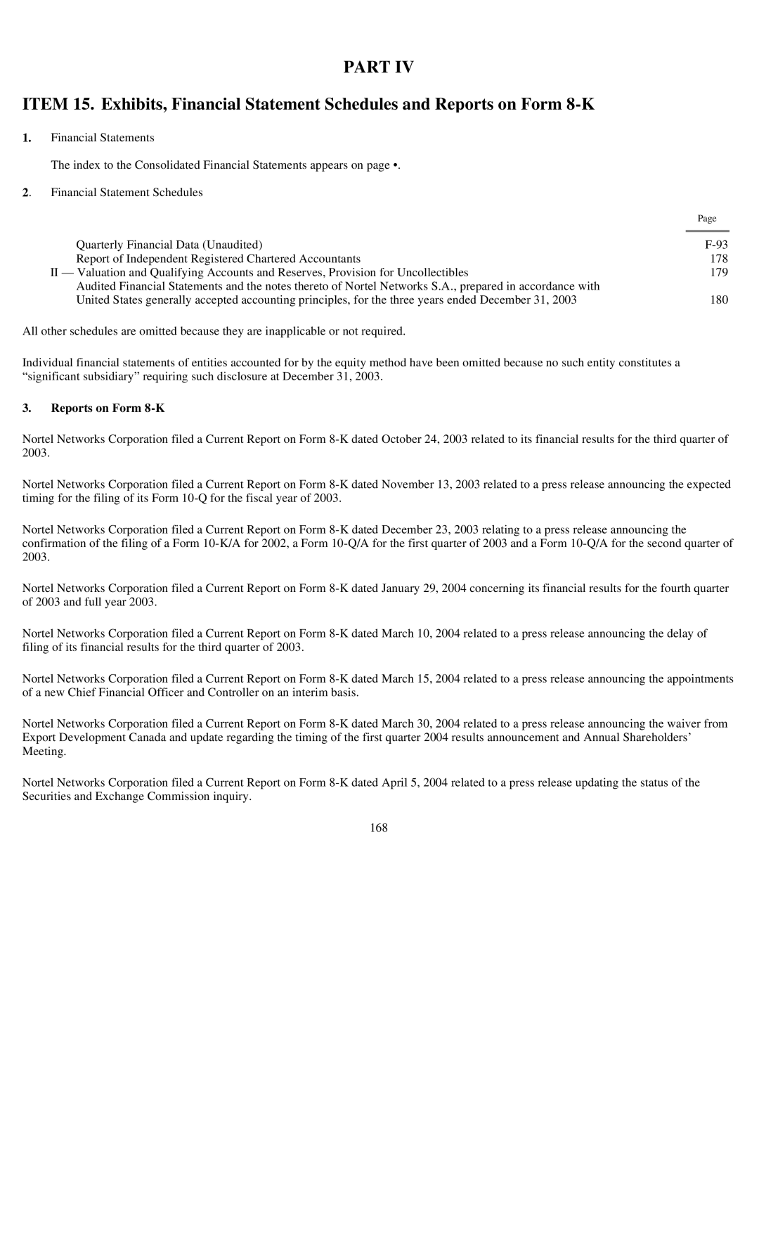 Reliant FORM 10-K manual Reports on Form 8-K 