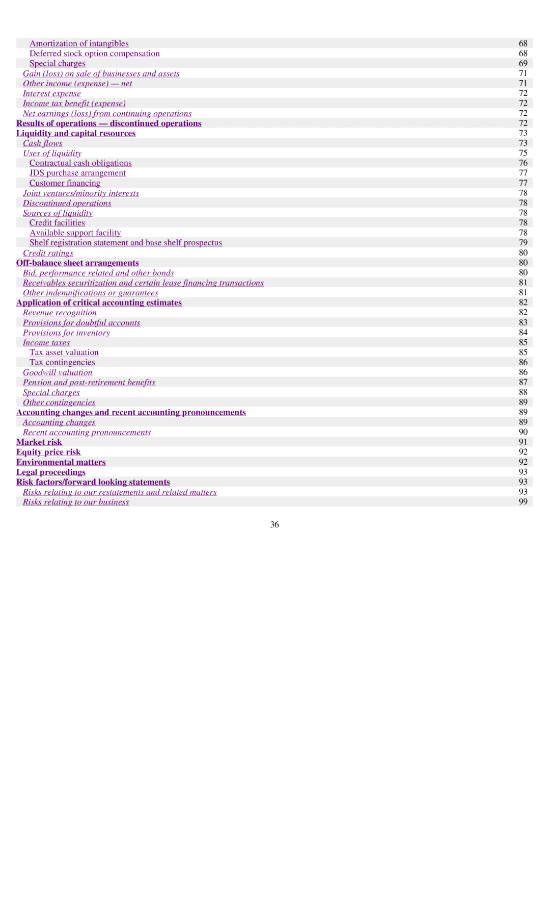 Reliant FORM 10-K manual Accounting changes and recent accounting pronouncements 