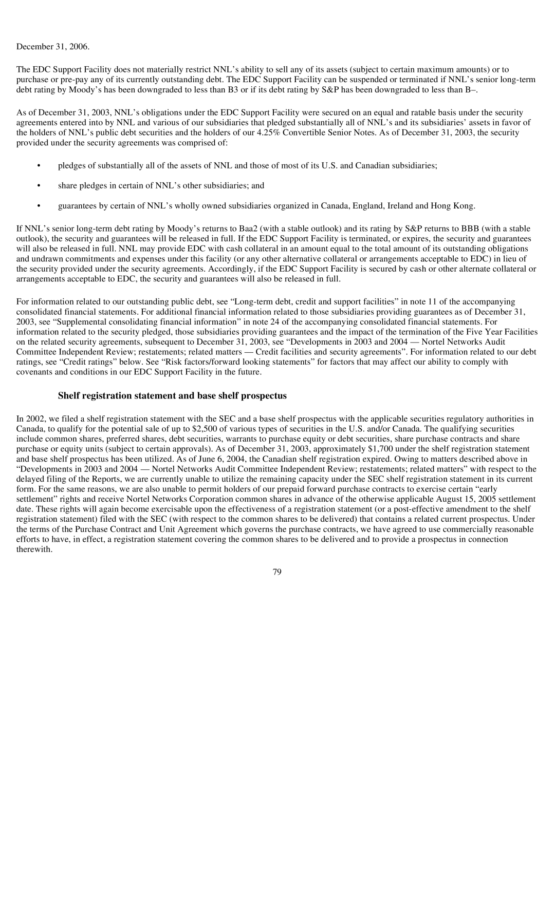 Reliant FORM 10-K manual Shelf registration statement and base shelf prospectus 