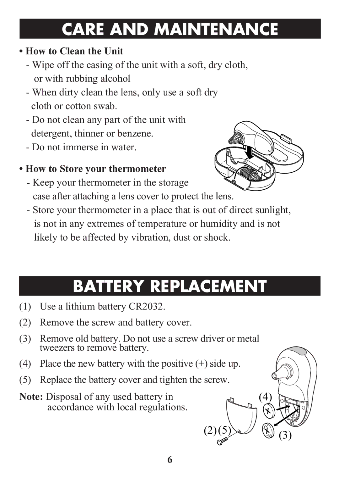 ReliOn 510REL manual Care and Maintenance, Battery Replacementtitle 