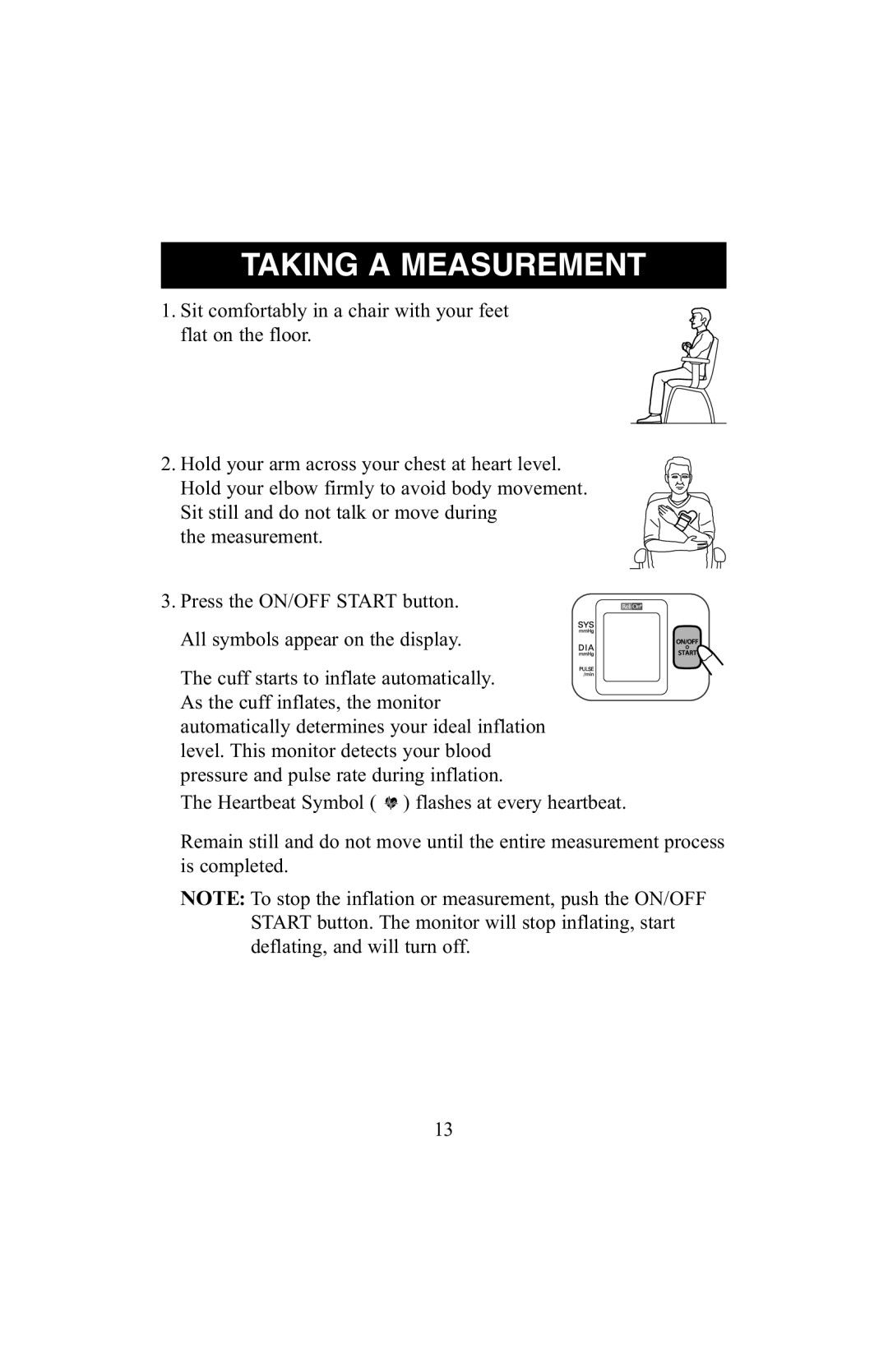 ReliOn 6021REL instruction manual Taking a Measurement 