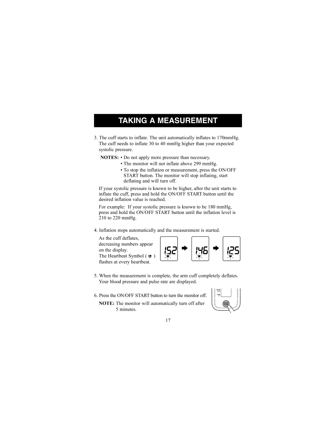 ReliOn 7100REL instruction manual Taking a Measurement 