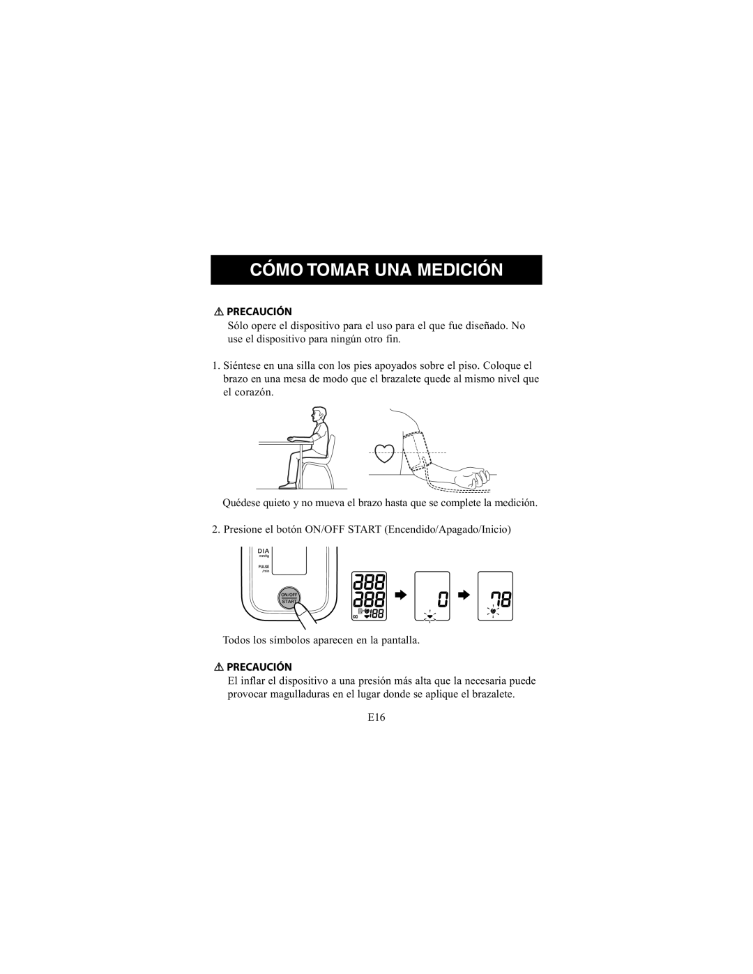 ReliOn 7100REL instruction manual Cómo Tomar UNA Medición 