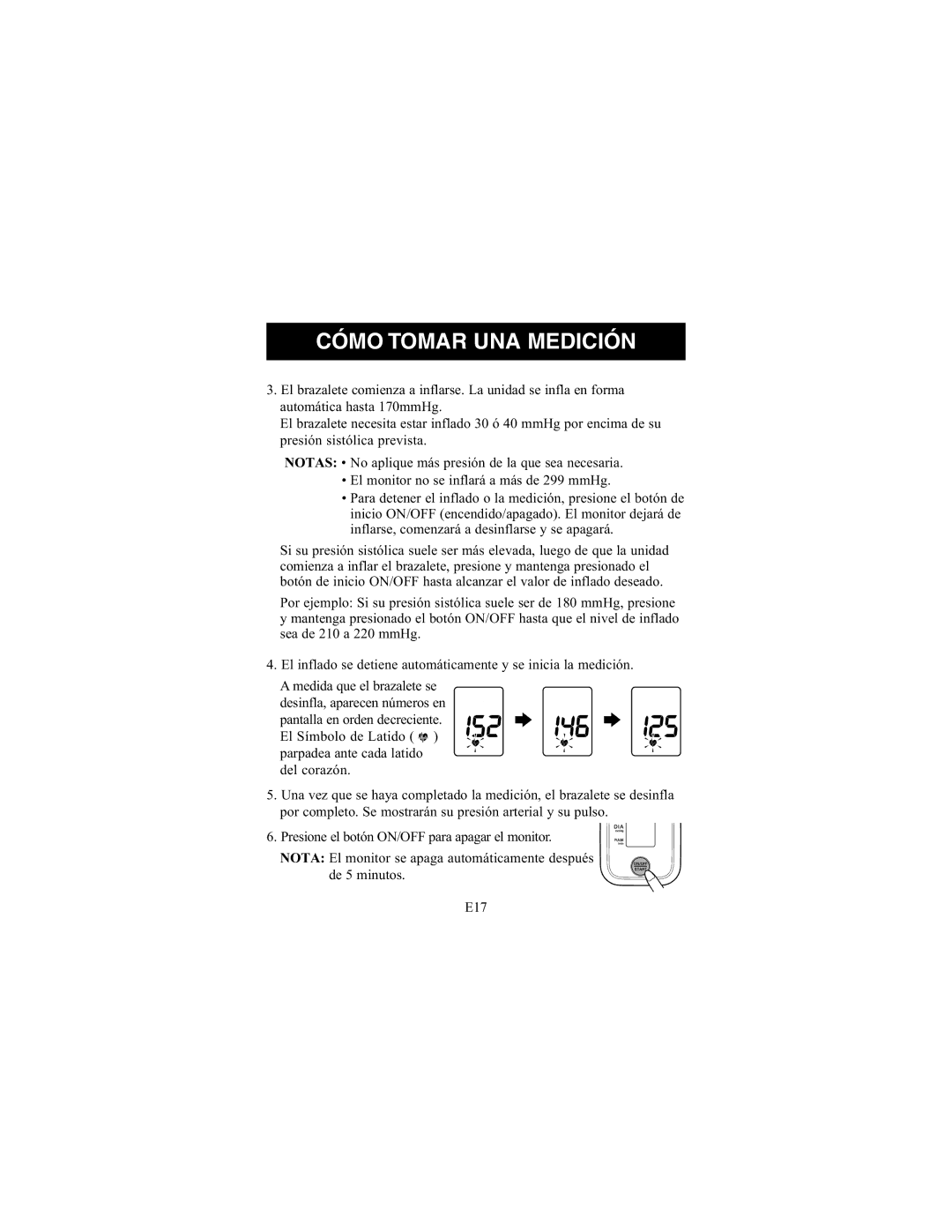 ReliOn 7100REL instruction manual Cómo Tomar UNA Medición 