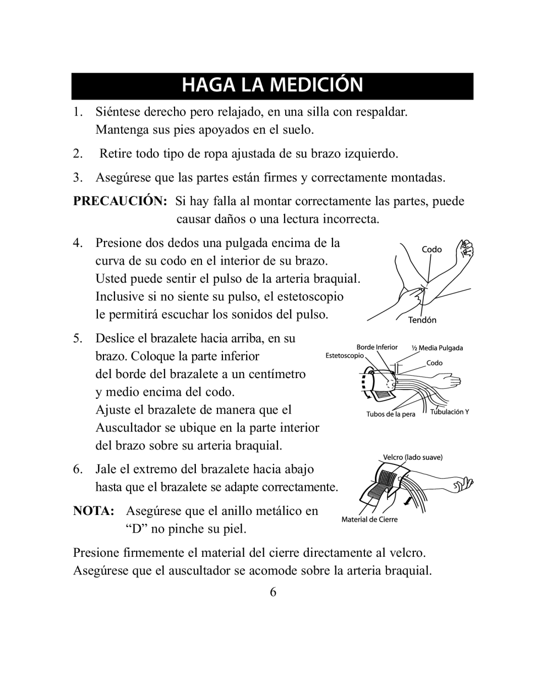 ReliOn HEM-18SREL instruction manual Haga LA Medición 