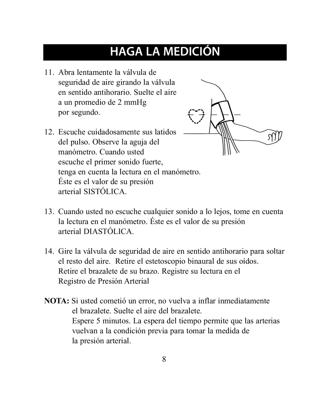 ReliOn HEM-18SREL instruction manual Haga LA Medición 