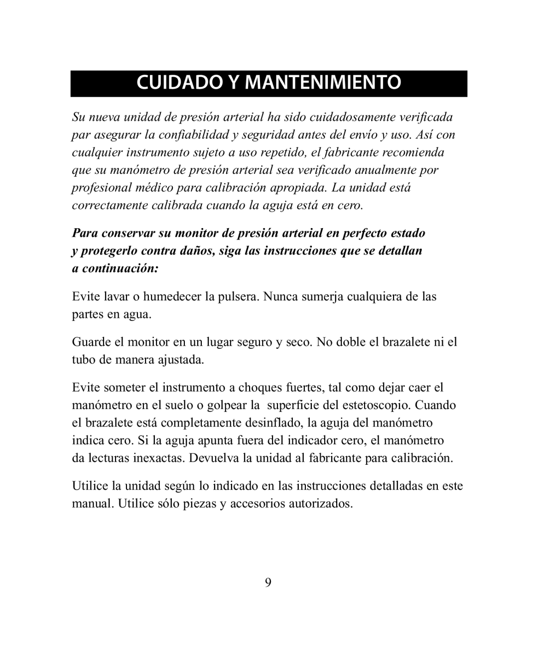 ReliOn HEM-18SREL instruction manual Cuidado Y Mantenimiento 