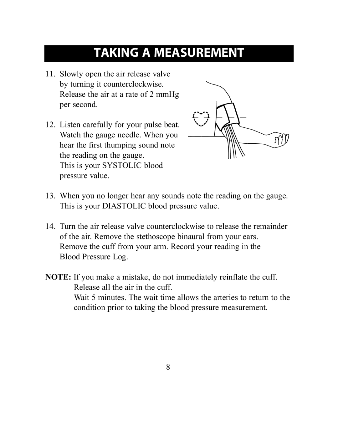 ReliOn HEM-18SREL instruction manual Taking a Measurement 