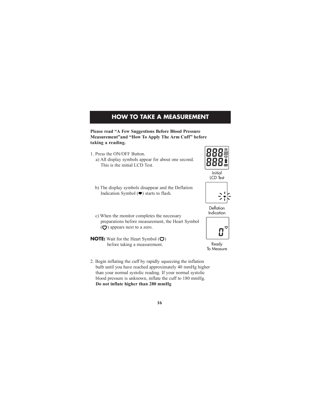 ReliOn HEM-412CREL manual HOW to Take a Measurement 