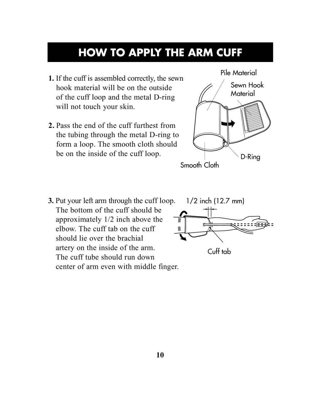 ReliOn HEM-741CREL manual HOW to Apply the ARM Cuff 