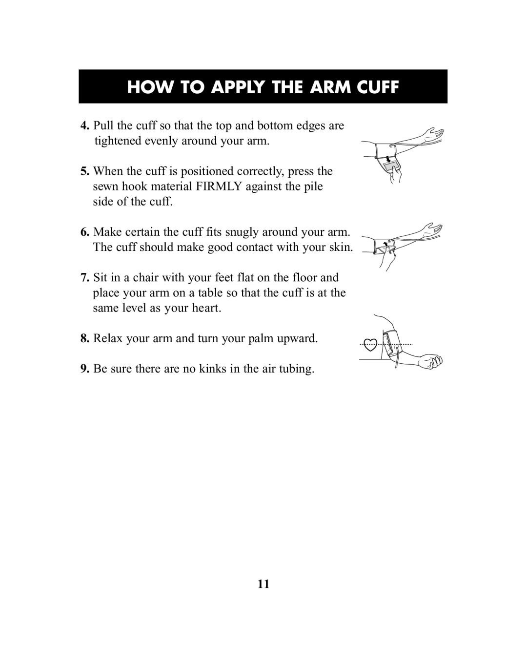 ReliOn HEM-741CREL manual HOW to Apply the ARM Cuff 