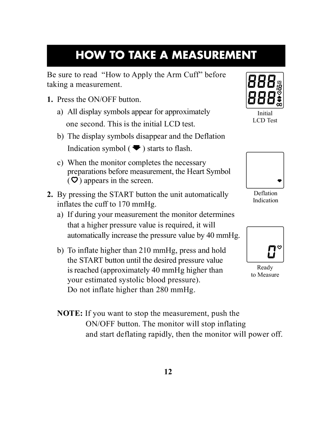 ReliOn HEM-741CREL manual HOW to Take a Measurement 