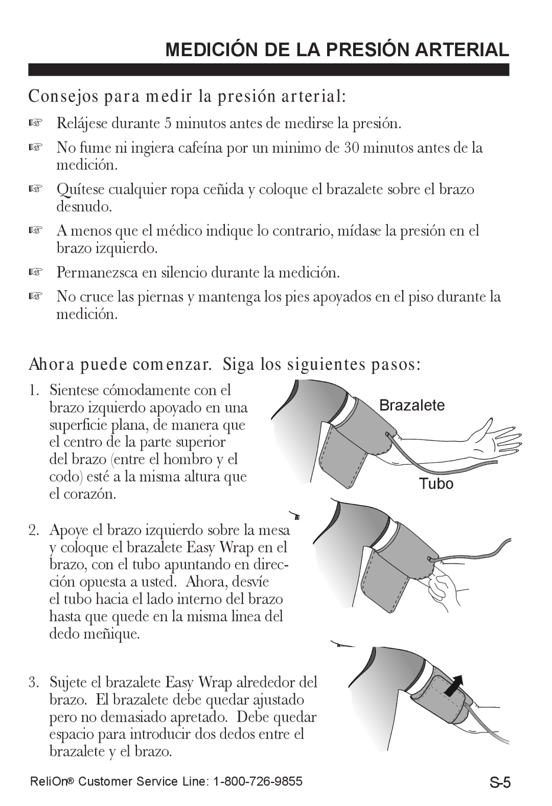 ReliOn UA-787REL instruction manual Medición DE LA Presión Arterial, Consejos para medir la presión arterial 