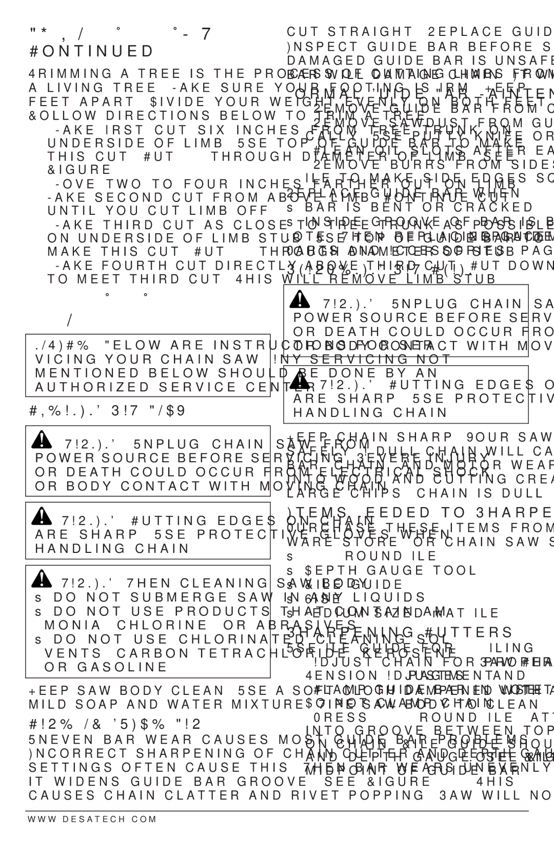 Remington 104316-04,106890-01, 108526-01, 104317, 106821, 106821A owner manual Cleaning Maintenance, Cleaning SAW Body 