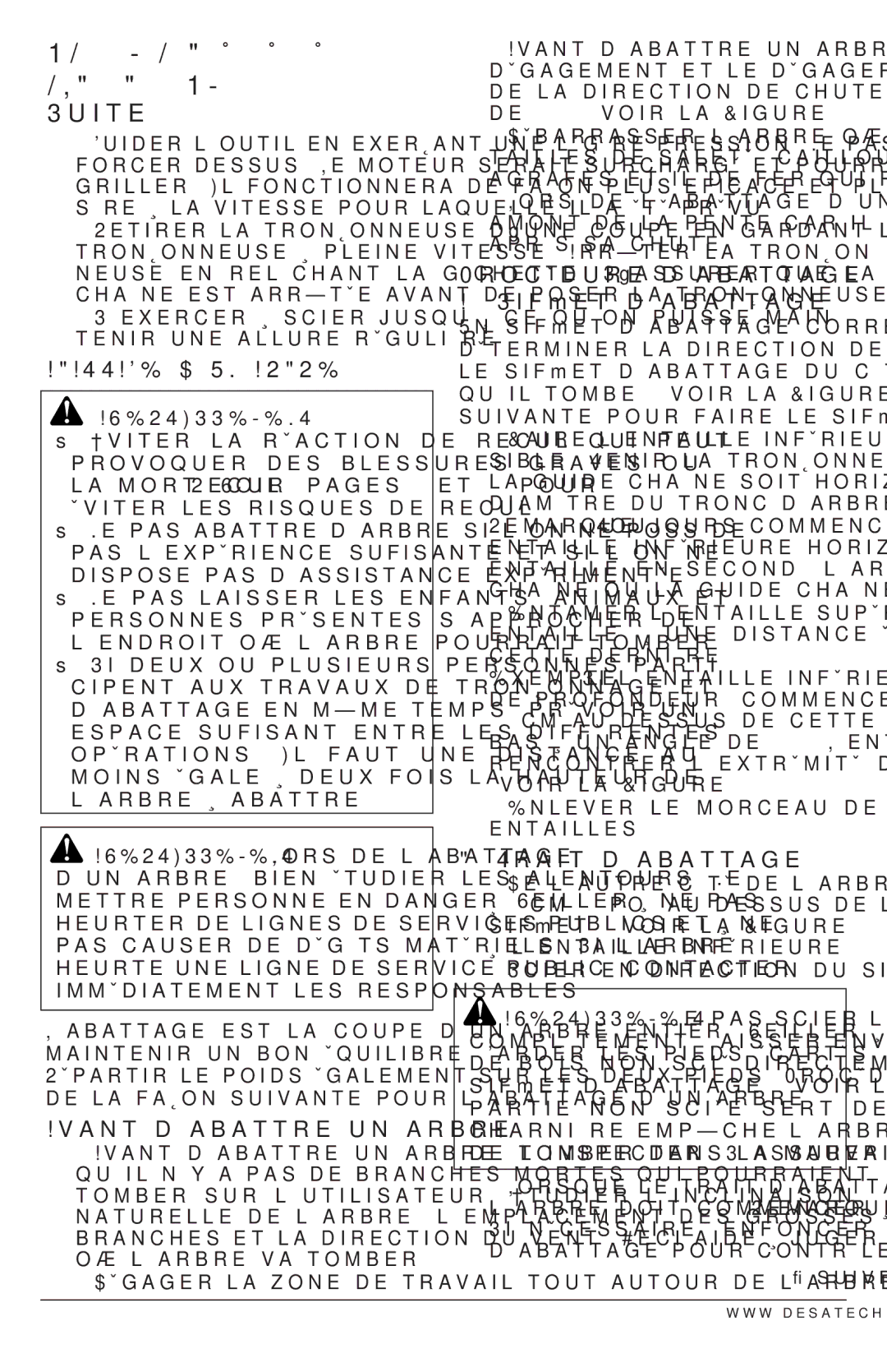 Remington 104316-04,106890-01, 108526-01, 104317, 106821, 106821A Abattage D’UN Arbre, Avant d’abattre un arbre 