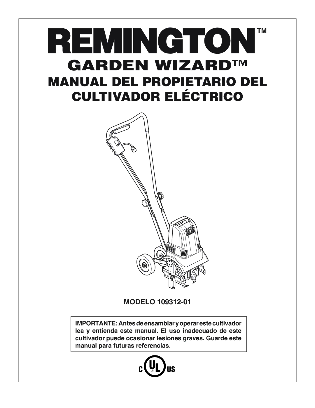 Remington 109312-01 owner manual Garden Wizard 