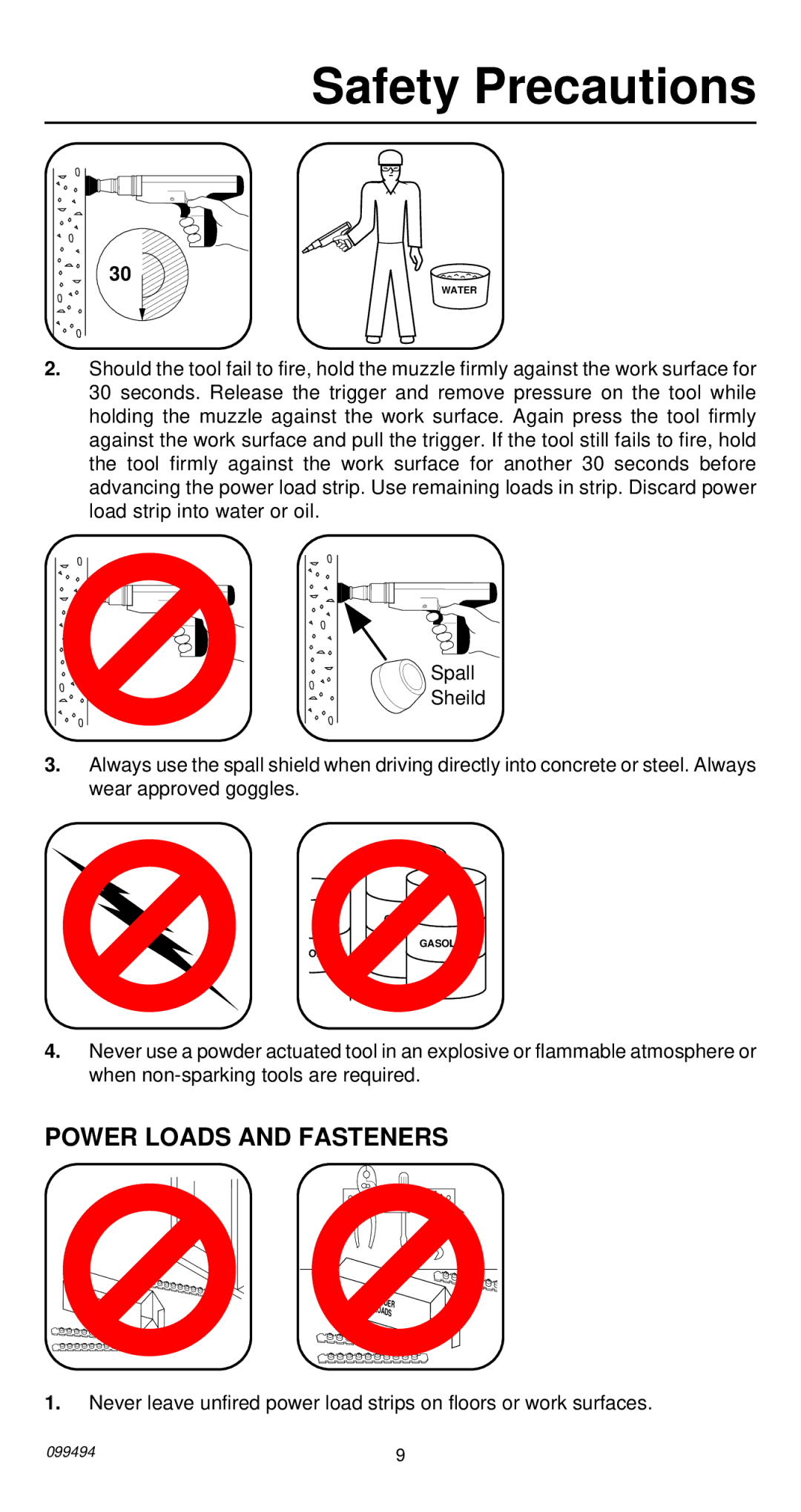 Remington 491 operating instructions Power Loads and Fasteners 