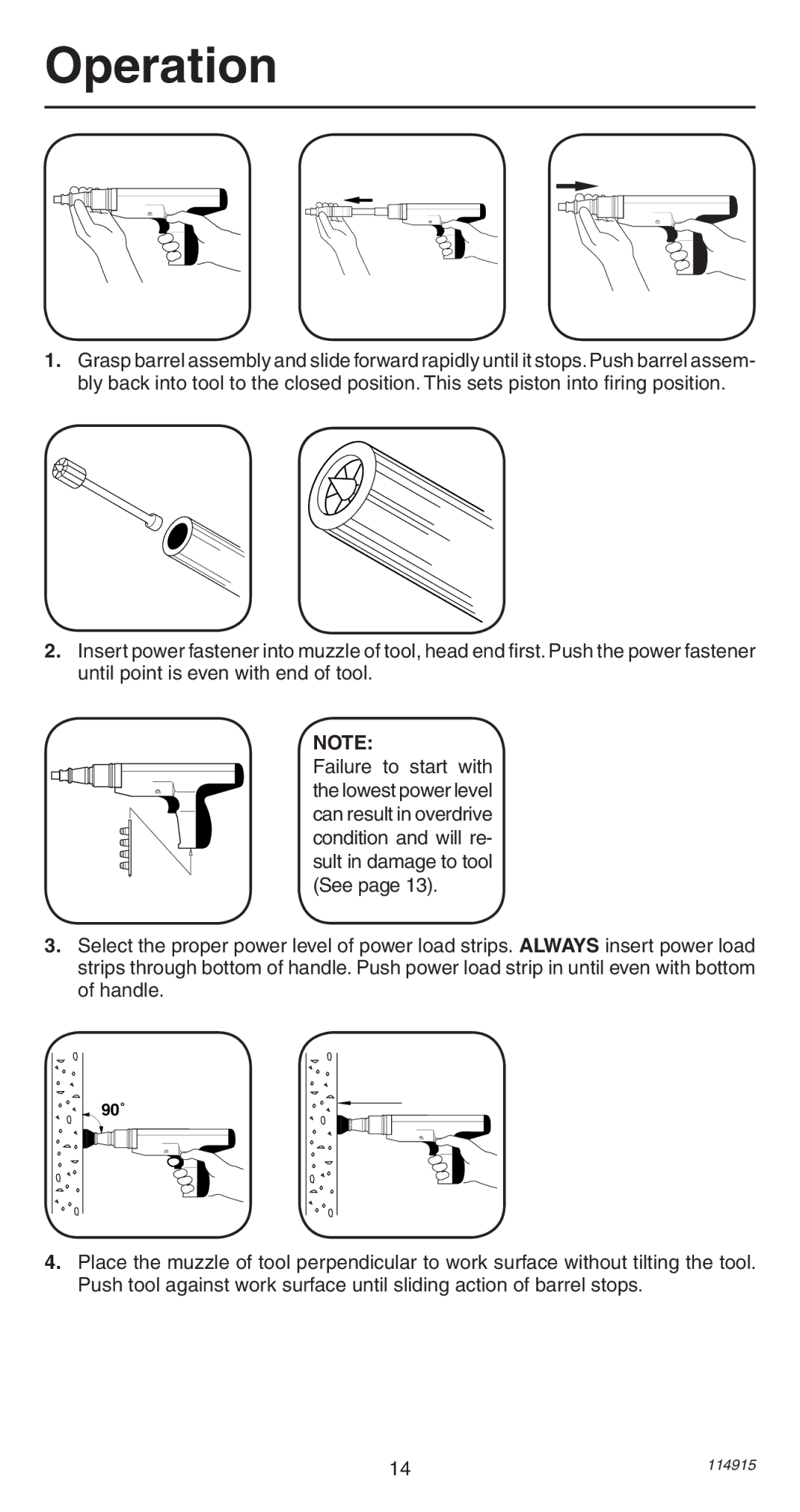 Remington 498 operating instructions Operation 