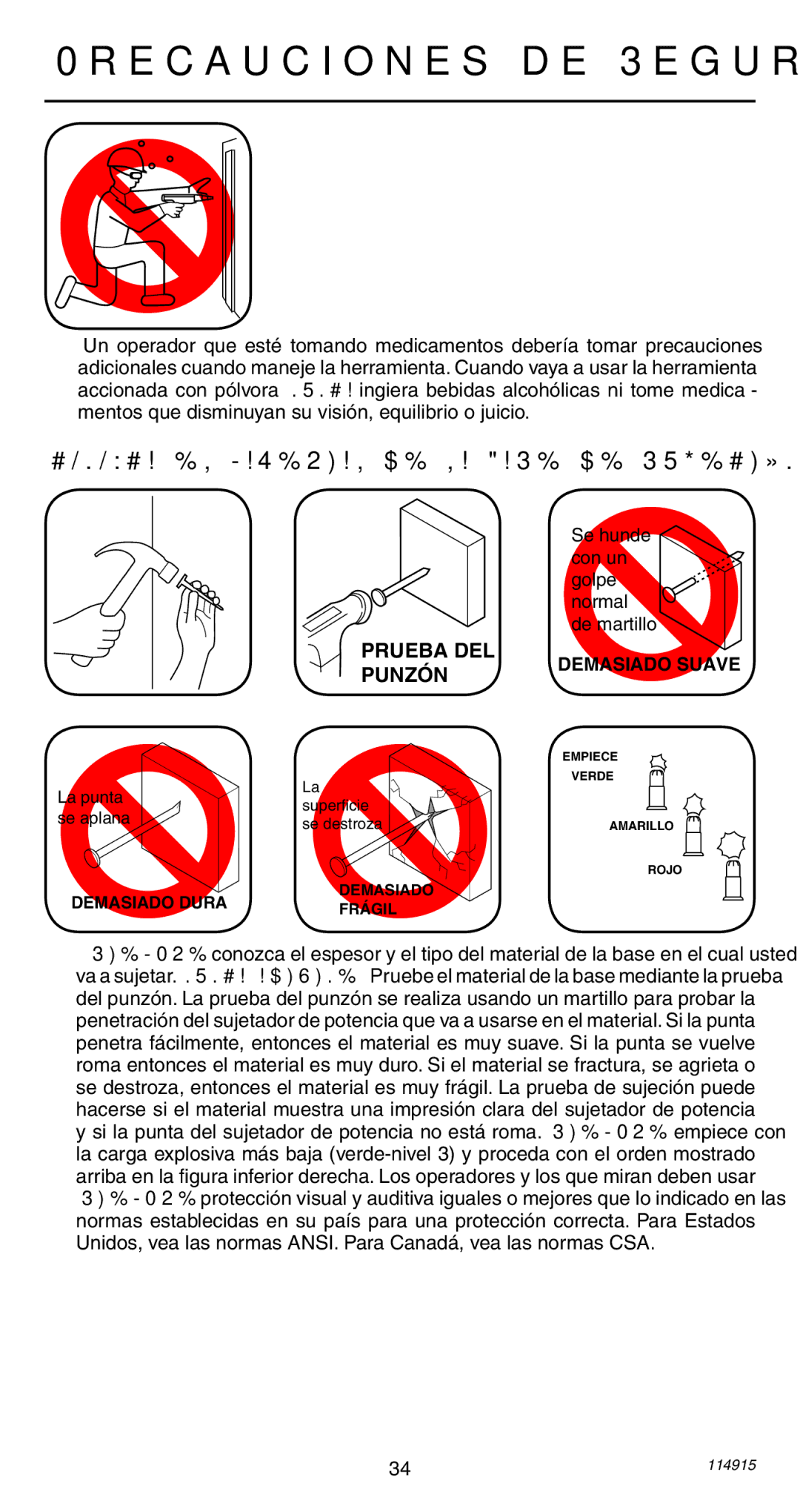 Remington 498 operating instructions Conozca EL Material DE LA Base DE Sujeción, Prueba DEL, Punzón 