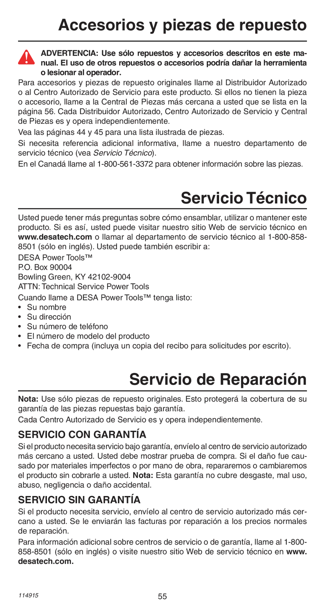 Remington 498 Accesorios y piezas de repuesto, Servicio Técnico, Servicio de Reparación, Servicio CON Garantía 