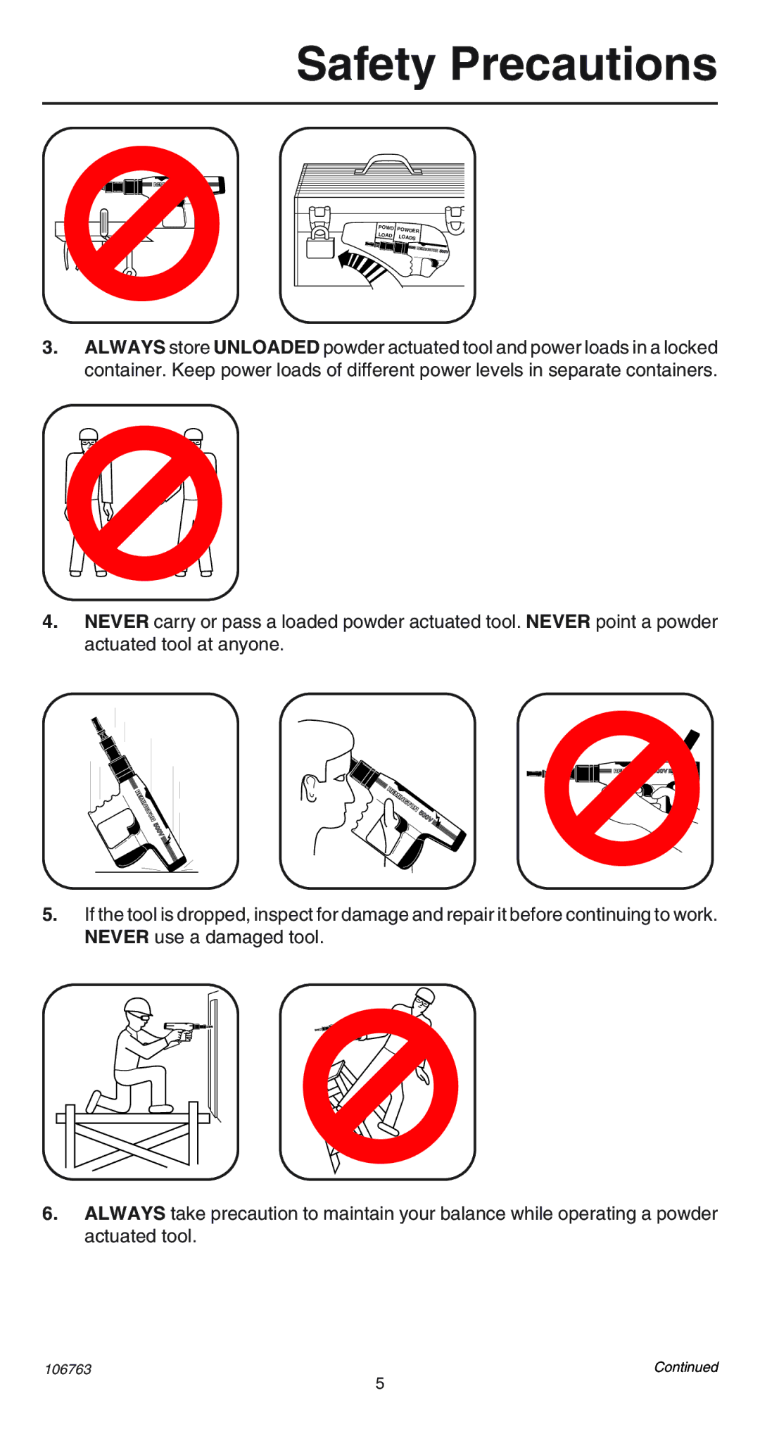 Remington 500V operating instructions Powd Load Powder Loads 