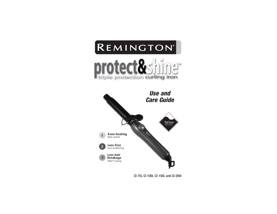 Remington CI-100i, CI-200i, CI-75i, CI-150i manual Use Care Guide 