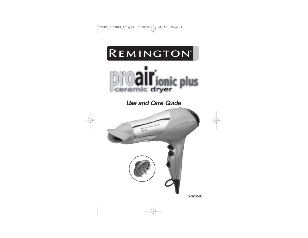 Remington D-3200dC manual 