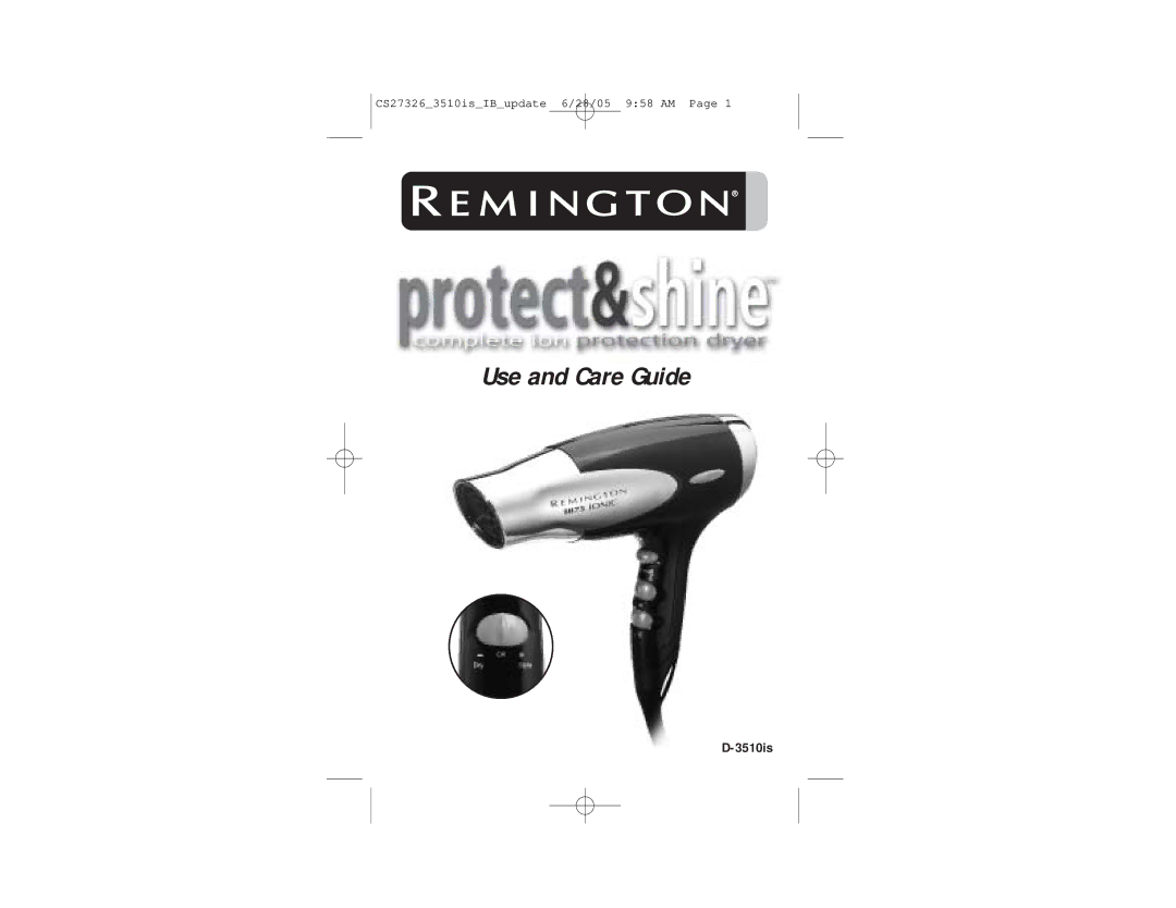 Remington D-3510is manual 