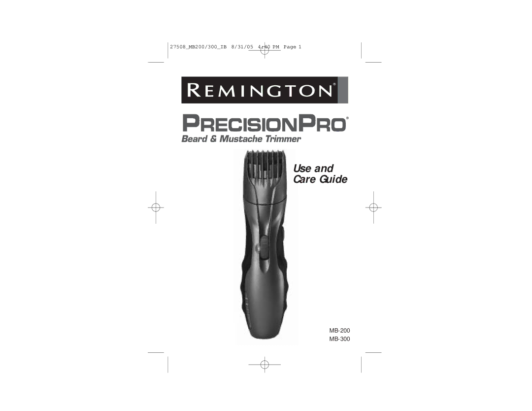 Remington MB-300, MB-200 manual Use and Care Guide 