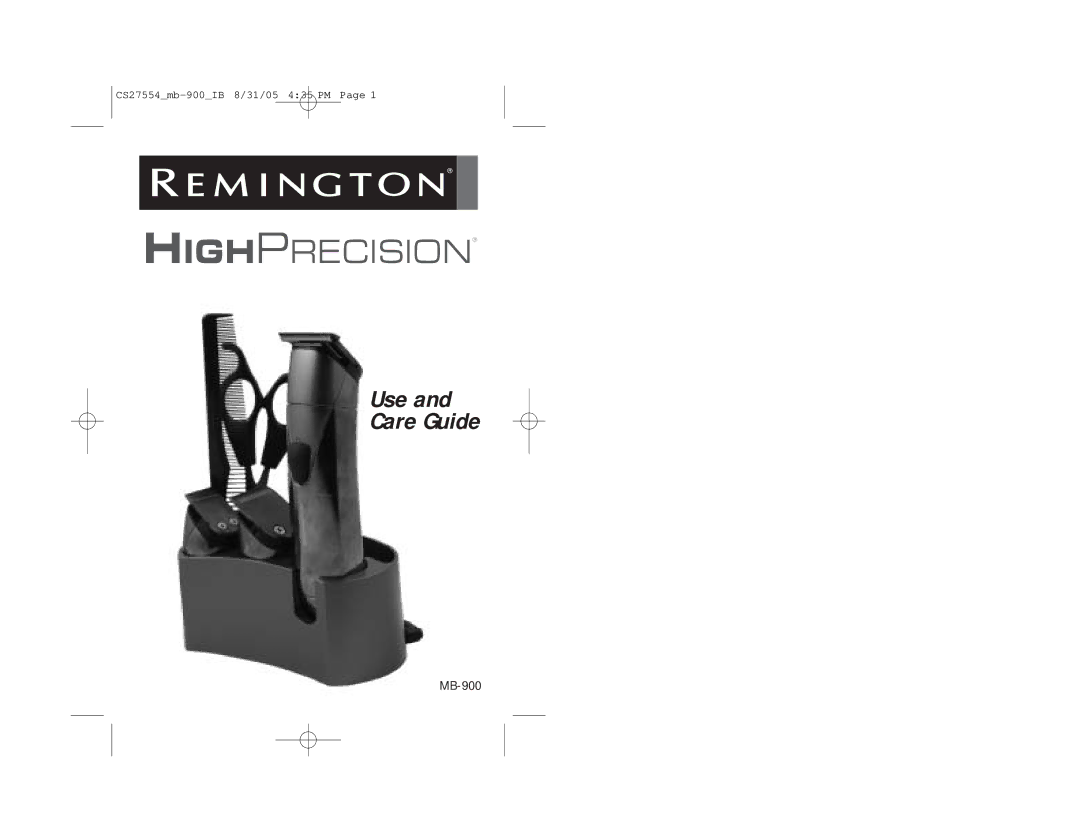 Remington MB-900 manual Highprecision 