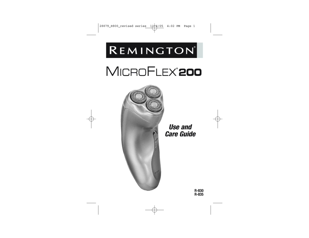 Remington MC R-830, MC R-835 manual 830 R-835 