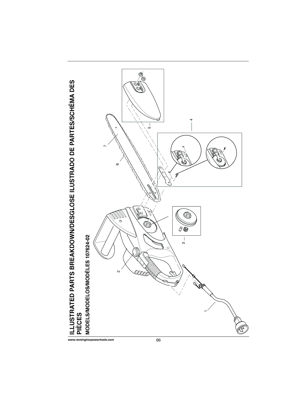 Remington Power Tools 111174-01, 107625-02, 107624-02 owner manual Models/Modelos/Modèles 