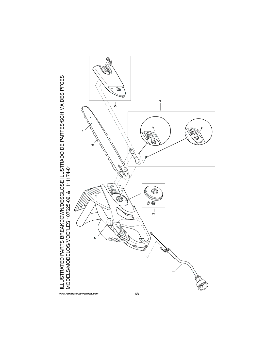 Remington Power Tools 107624-02, 107625-02, 111174-01 owner manual 