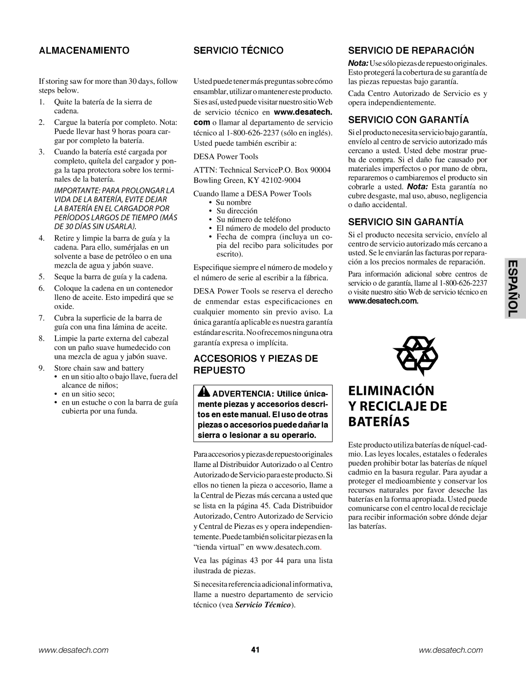 Remington Power Tools BS188A, BPS188A, BS188A Servicio Técnico, Accesorios Y Piezas DE Repuesto, Servicio DE Reparación 