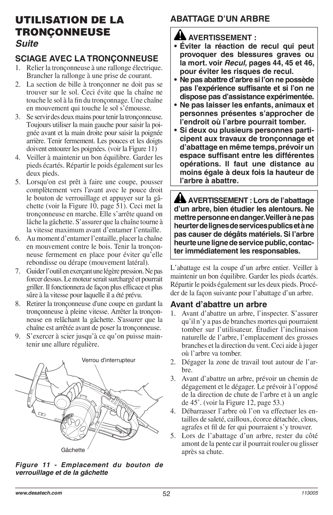 Remington Power Tools Electric Chain Saw Sciage Avec LA Tronçonneuse, Abattage D’UN Arbre, Avant d’abattre un arbre 