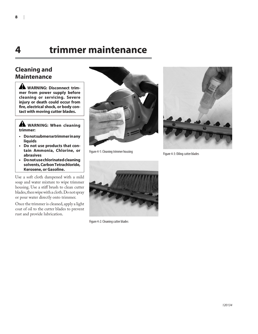 Remington Power Tools HT5024PHT owner manual Trimmer maintenance, Cleaning Maintenance 