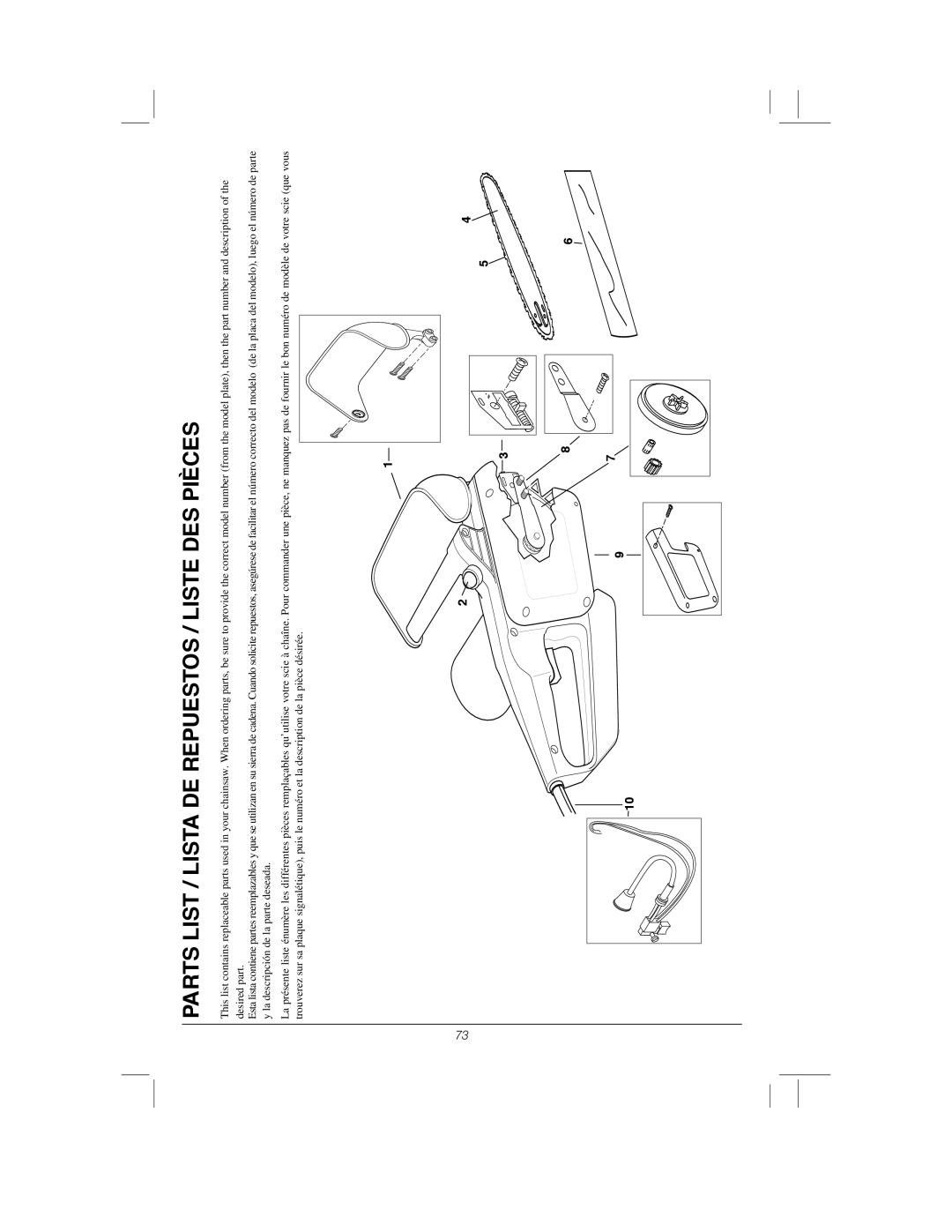 Remington Power Tools RPS2N1, 104317, PS1510A manual Parts List / Lista De Repuestos / Liste Des Pièces 