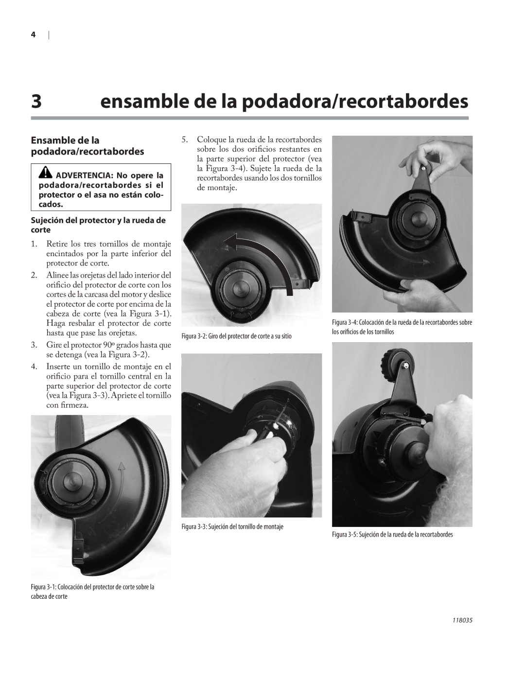 Remington Power Tools ST3812B, ST4514B owner manual Ensamble de la podadora/recortabordes 