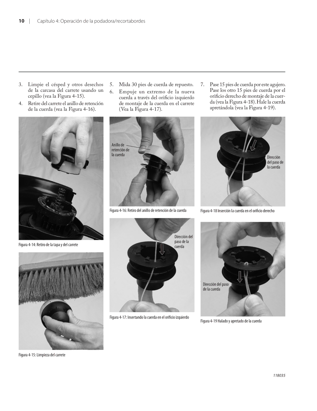 Remington Power Tools ST3812B, ST4514B owner manual Figura 4-14 Retiro de la tapa y del carrete 