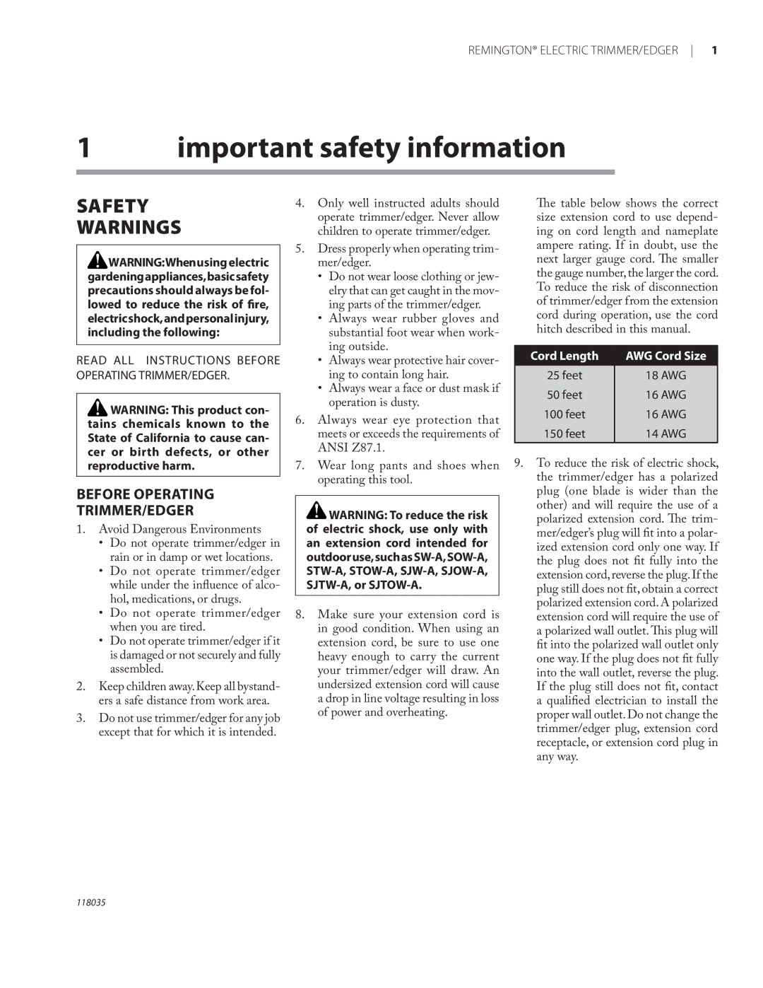 Remington Power Tools ST3812B, ST4514B owner manual Important safety information, Avoid Dangerous Environments 