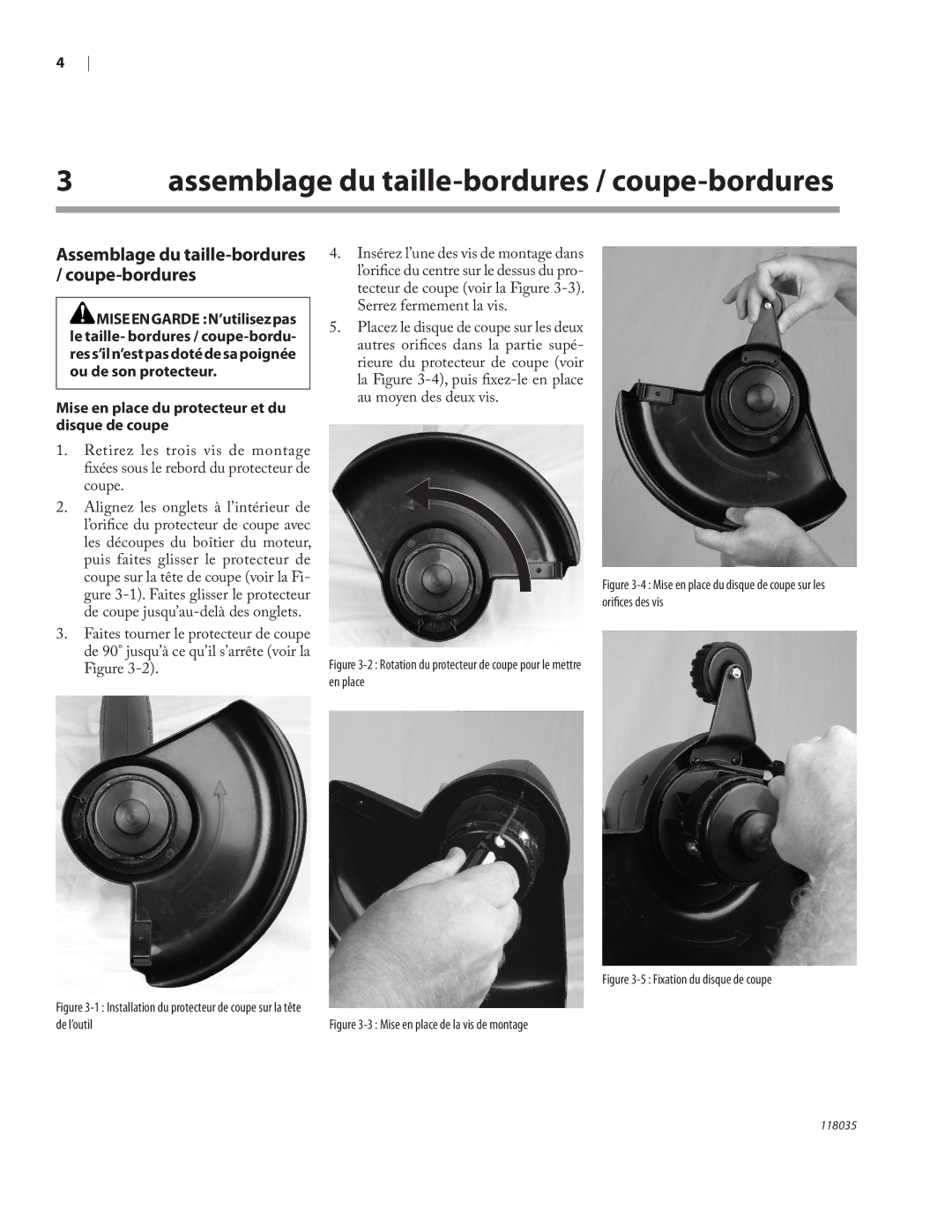 Remington Power Tools ST3812B, ST4514B owner manual Assemblage du taille-bordures / coupe-bordures 