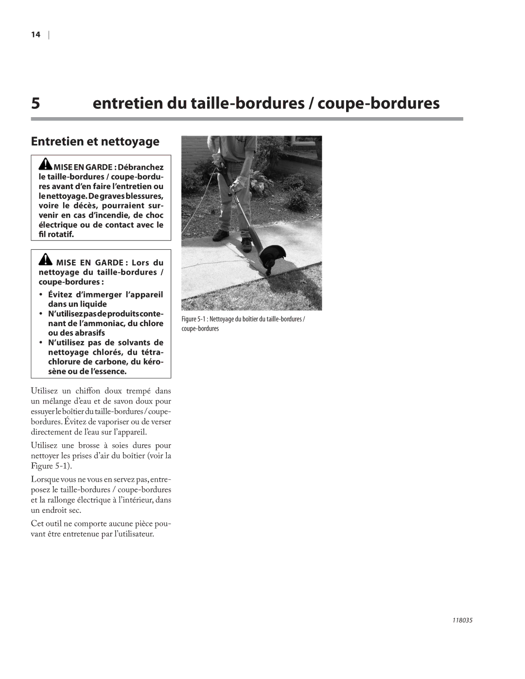 Remington Power Tools ST3812B, ST4514B owner manual Entretien du taille-bordures / coupe-bordures, Entretien et nettoyage 