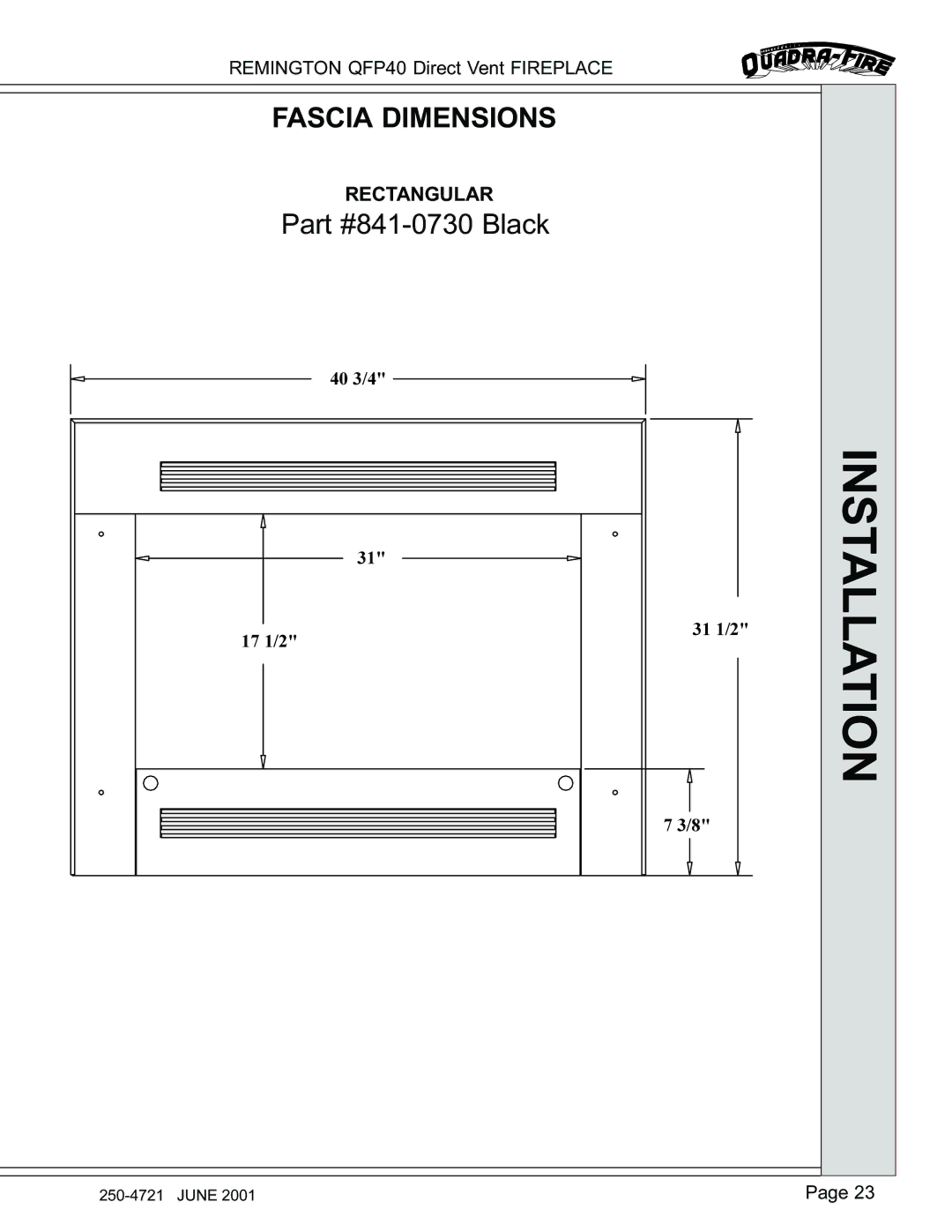 Remington QFP40 manual Installation 