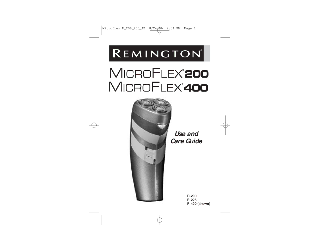 Remington R-225, R-200 manual 200 225 R-400 shown 