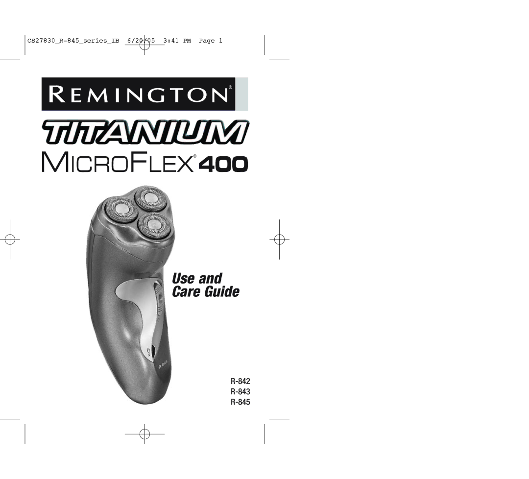 Remington 400, R-843 manual Use and Care Guide 