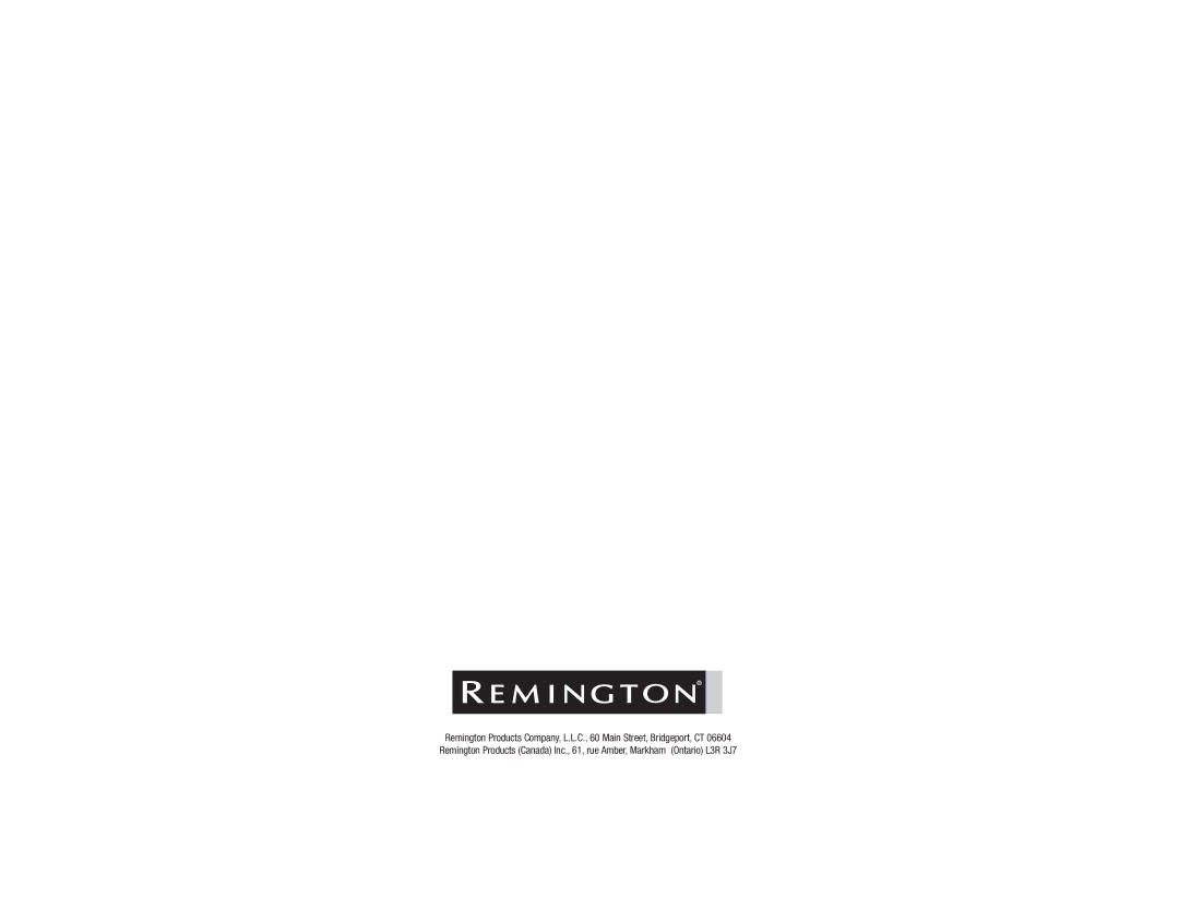 Remington R-9500 manual 