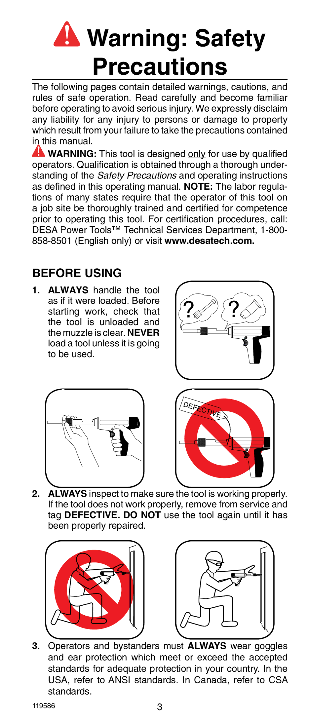 Remington r300 operating instructions Precautions, Before Using 