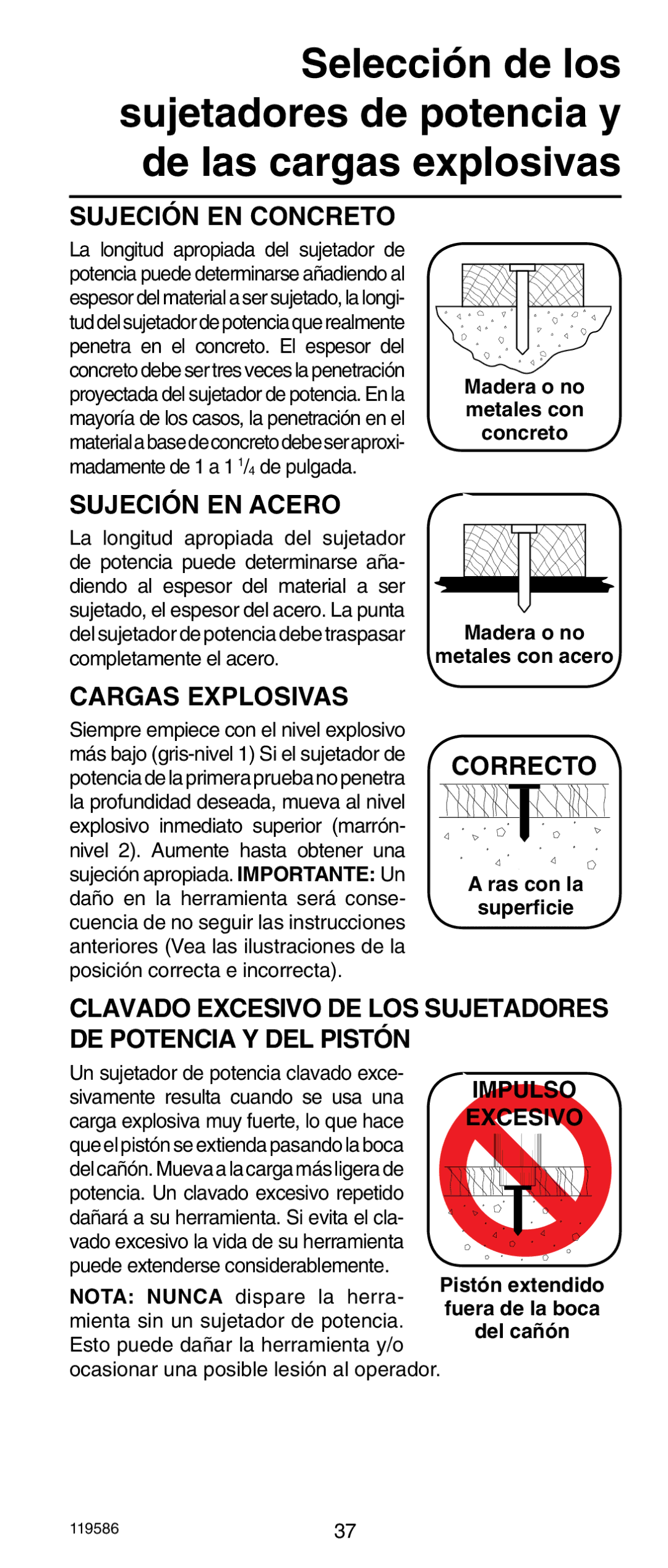 Remington r300 Sujeción EN Concreto, Sujeción EN Acero, Cargas Explosivas, Madera o no Metales con acero 