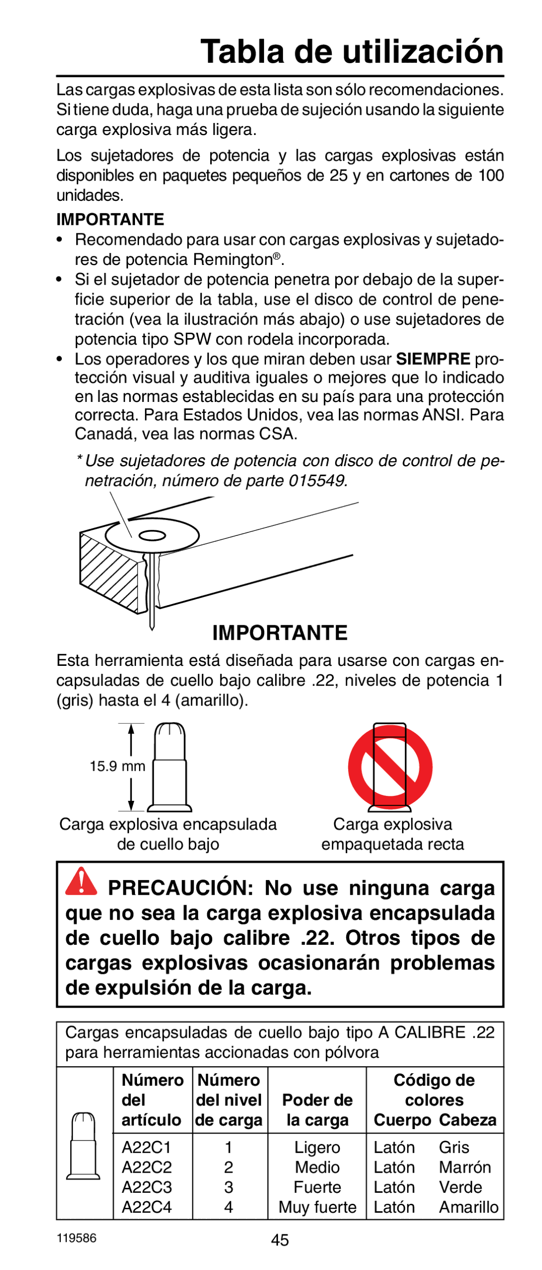 Remington r300 operating instructions Importante 