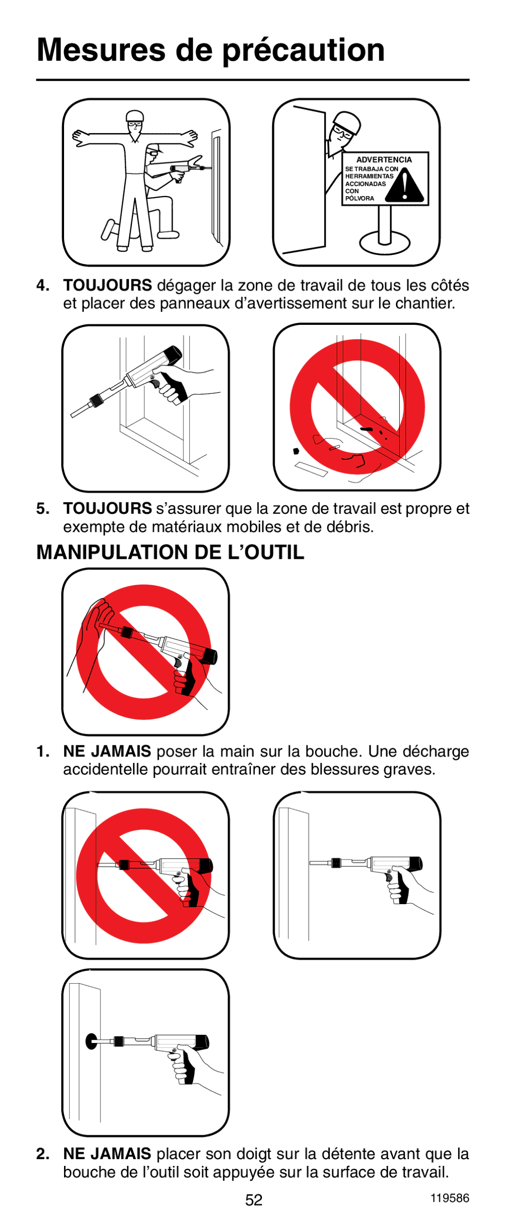 Remington r300 operating instructions Manipulation DE L’OUTIL 